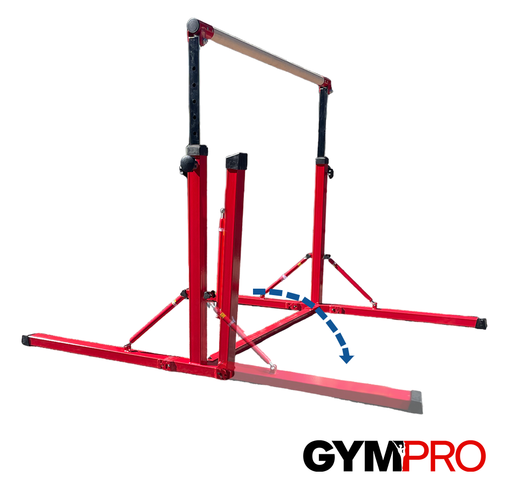 GymPro Junior Height Adjustable Folding Gymnastics Bar