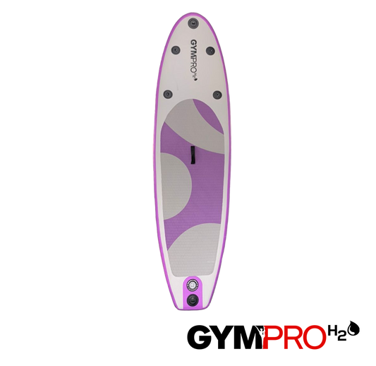 GymPro H2O Youth Inflatable Stand Up Paddle Board Purple Spots