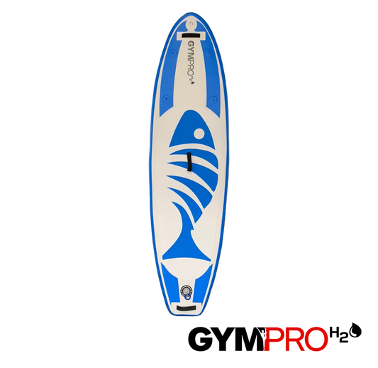 GymPro H2O Youth Inflatable Stand Up Paddle Board Blue Fish
