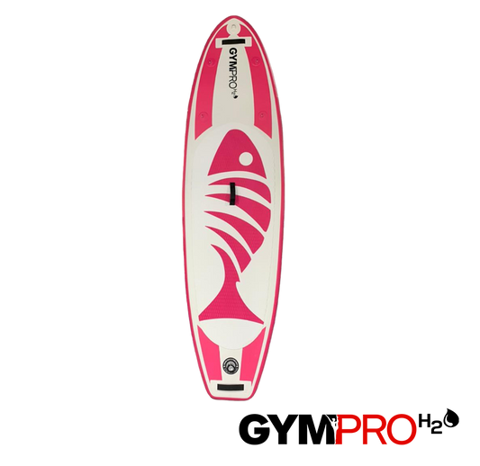 GymPro H2O Youth Inflatable Stand Up Paddle Board Pink Fish