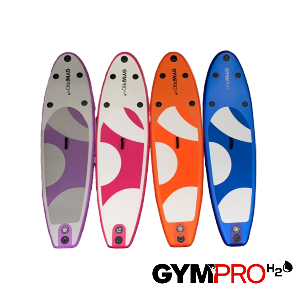GymPro H2O Youth Inflatable Stand Up Paddle Board Purple Spots