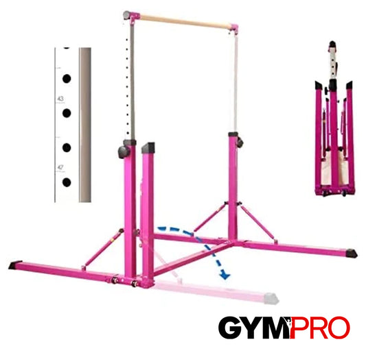 GymPro Junior Height Adjustable Folding Gymnastics Bar